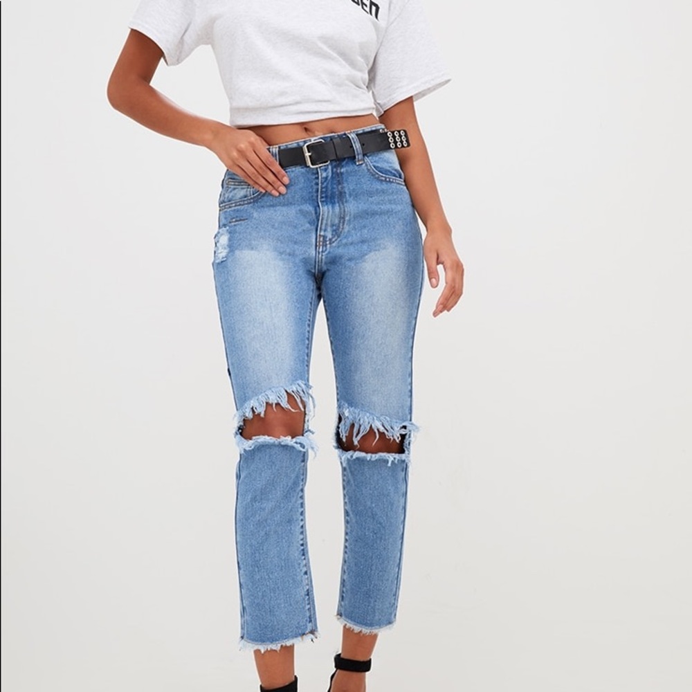 Distressed jeans